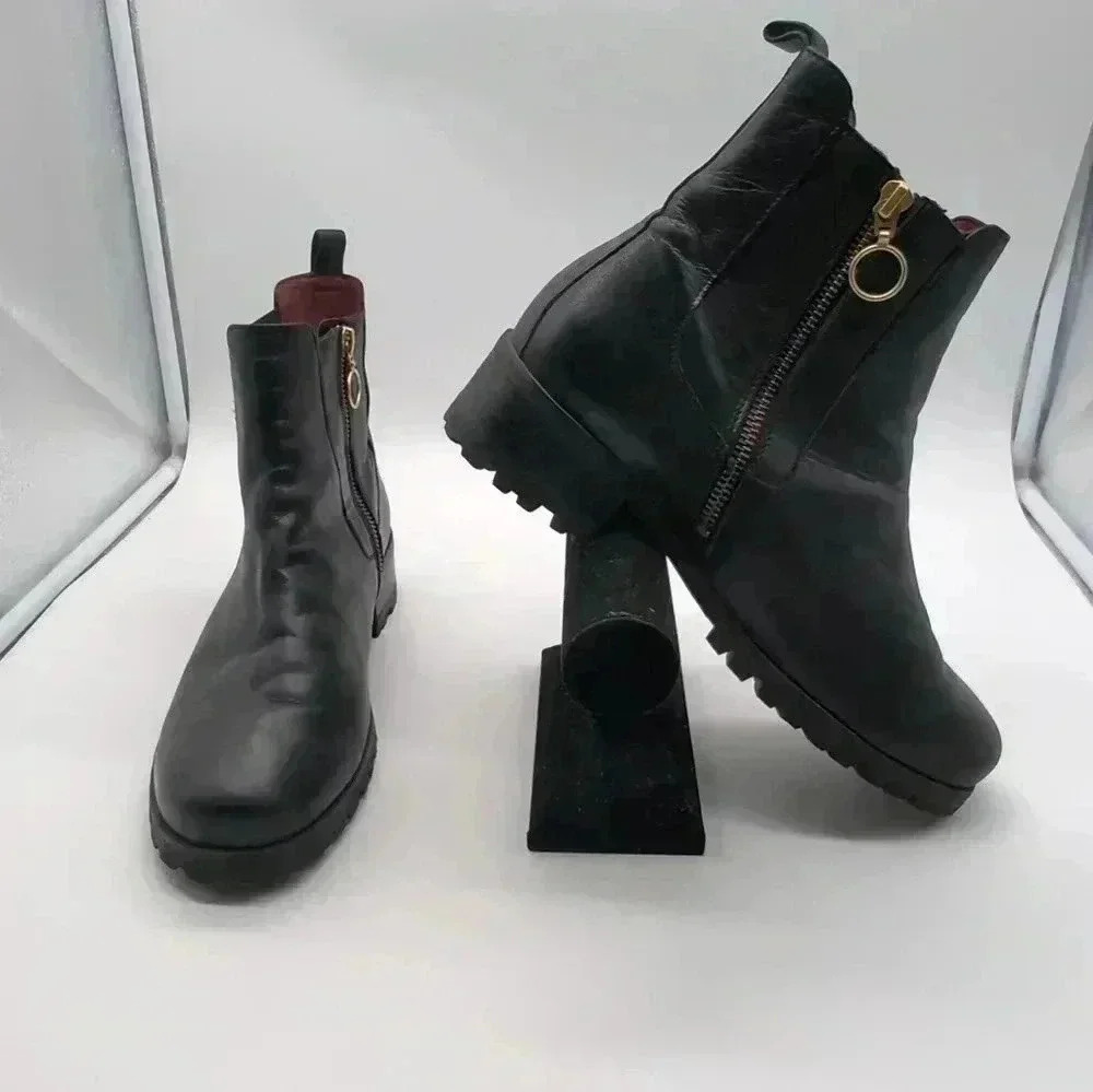 Calla Miranda Combat Boot Black Leather excellent condition EU 40 US 9.5